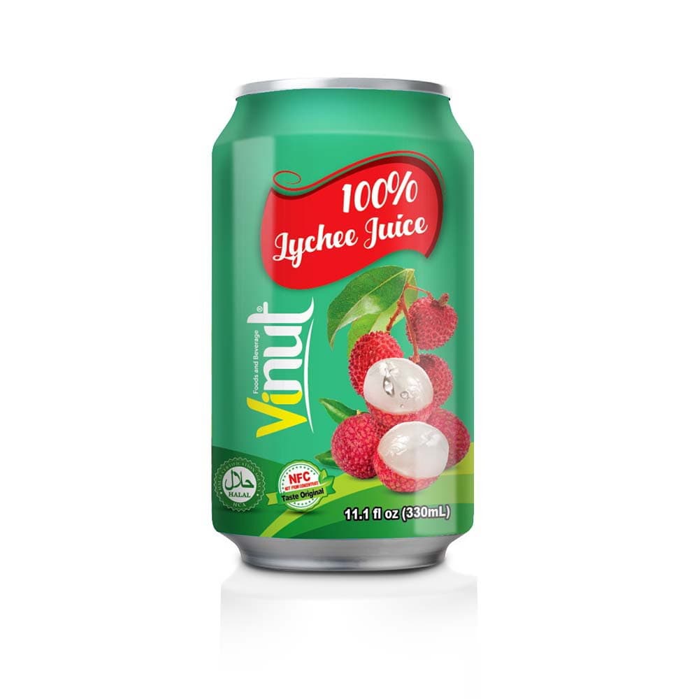 VINUT 100% Lychee Sap, 330 mL Blik