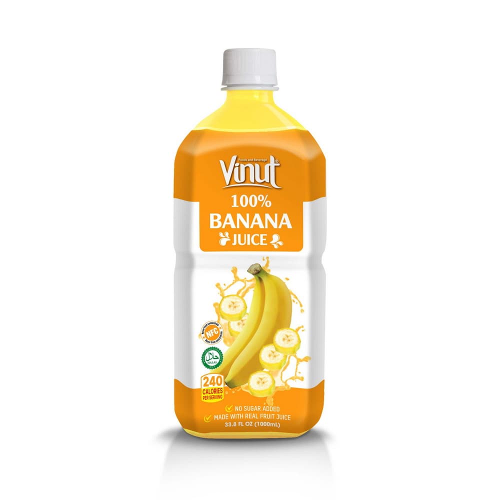 VINUT 100% Bananensap, NFC, Zonder Toegevoegde Suiker, PET Fles, 33.8 fl oz (1000 mL)