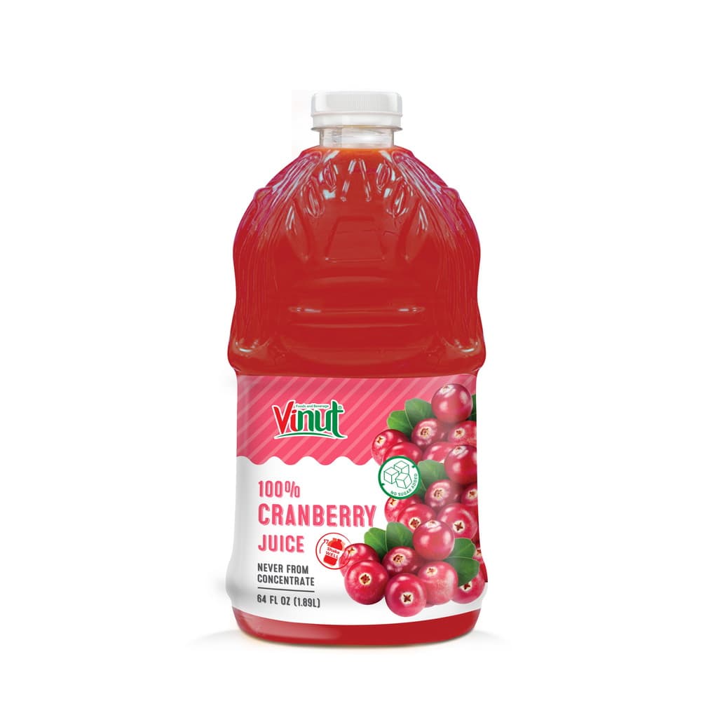 VINUT 100% Cranberry Sap, Niet uit Concentraat, PET Fles, 64 fl oz 1.89 L