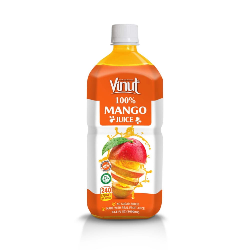 VINUT 100% Mangosap, Zonder Toegevoegde Suiker, 33.8 fl oz (1,000 mL) PET Fles