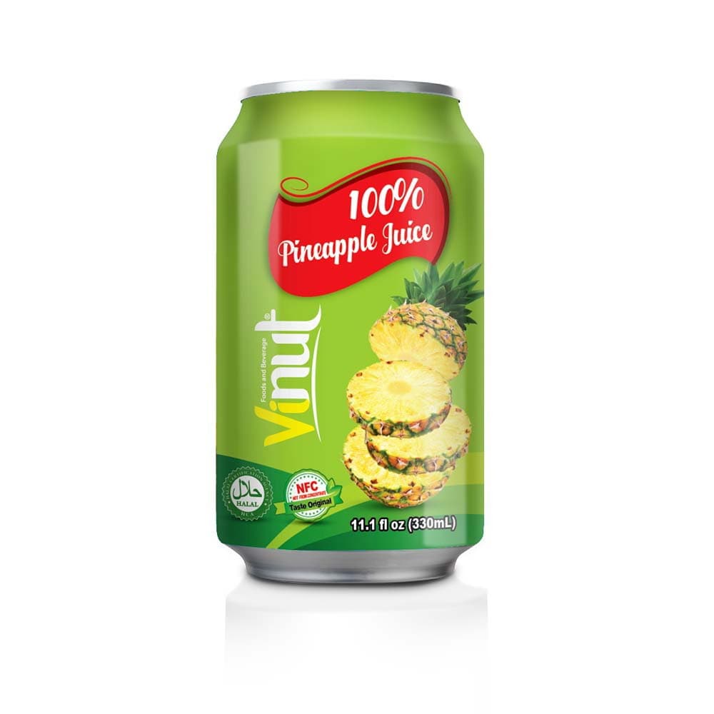 VINUT 100% Ananassap, 11.1 fl oz (330 mL) Blik