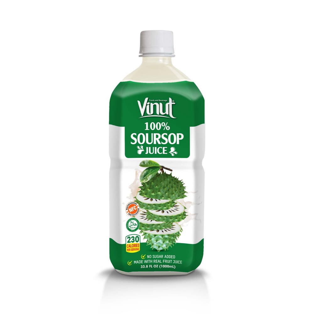 VINUT 100% Zuurzak Sap, Zonder Toegevoegde Suiker, 1000 ml PET Fles