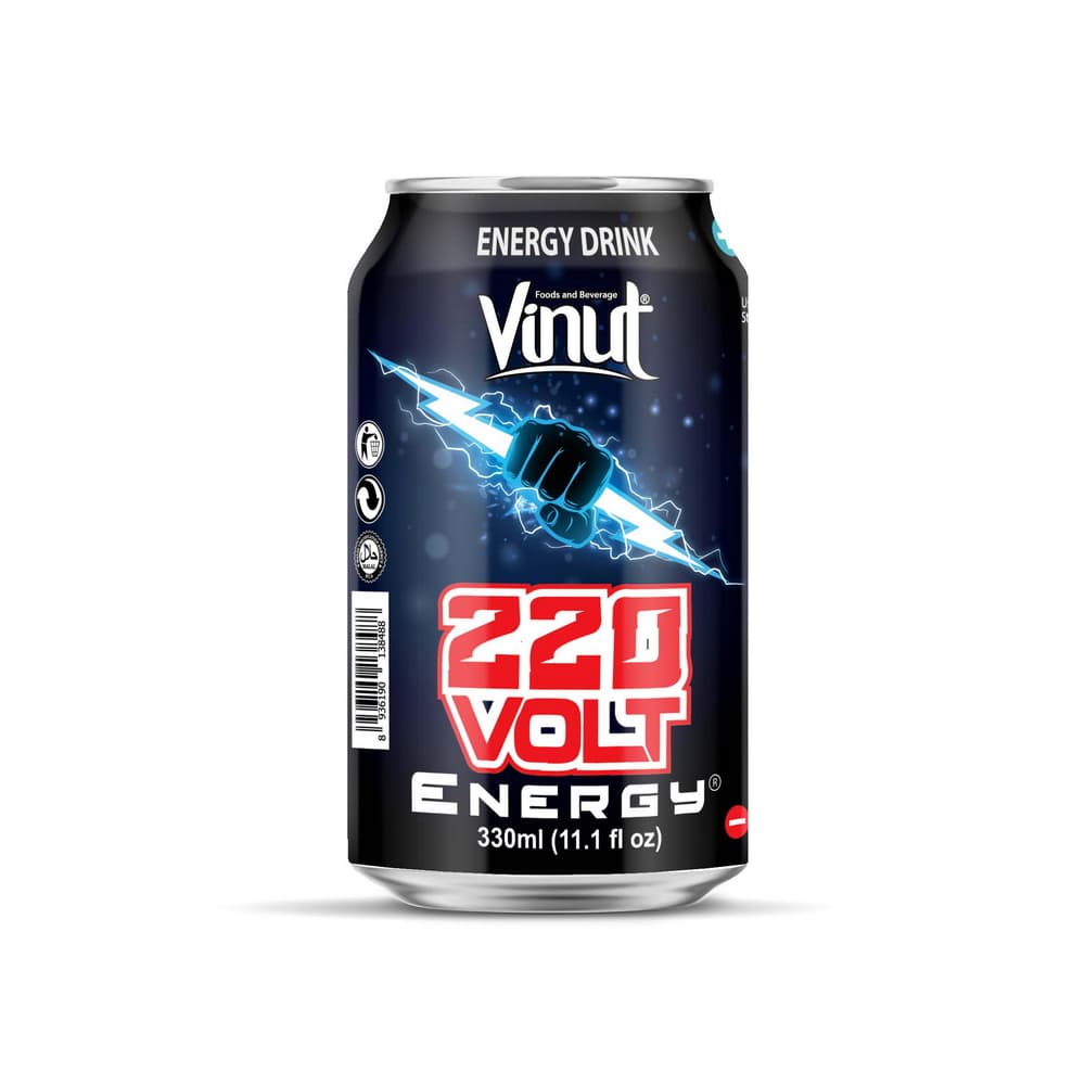 VINUT 220 Volt Energiedrank, Blik, 11.1 fl oz 330 mL