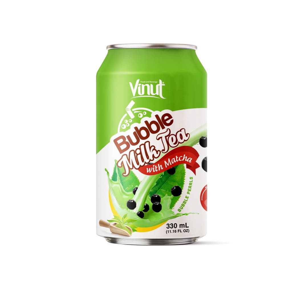 VINUT Bubble Melkthee met Matcha, Blik, 330 mL (11.16 fl oz)