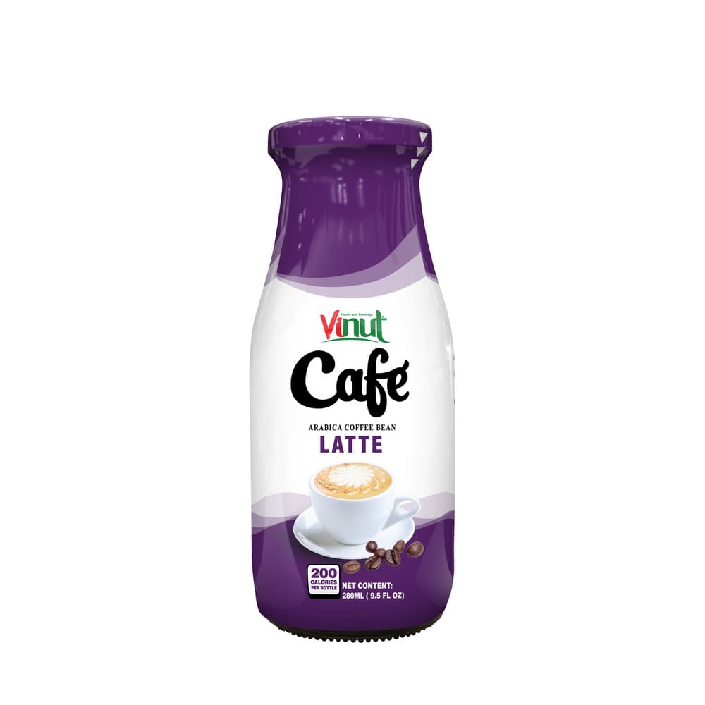 VINUT Café Latte, Arabica Koffiebonen, Fles, 9.5 fl oz 280 mL