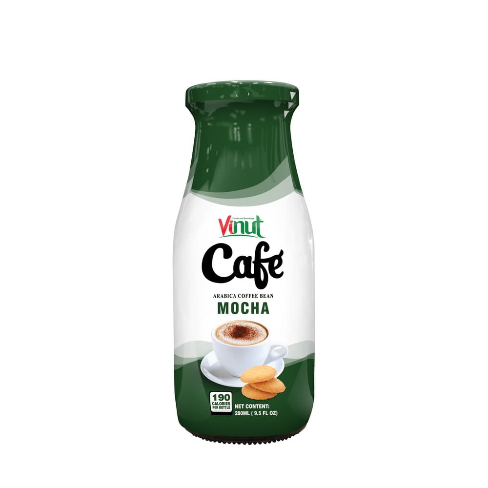 VINUT Café Mocha, Arabica Koffiebonen, Fles, 9.5 fl oz 280 mL