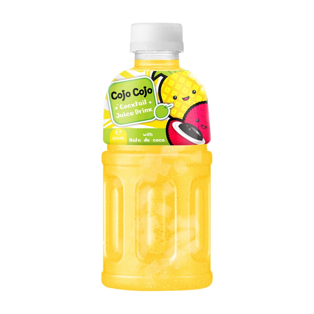 VINUT Cocktail Vruchtendrank met Nata De Coco, PET Fles, (320 mL)