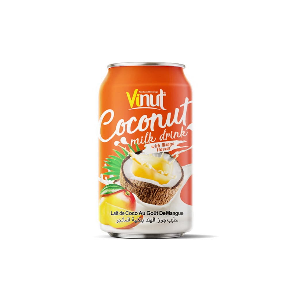 VINUT Kokosmelkdrank Mango Smaak, Blik, (330 mL)