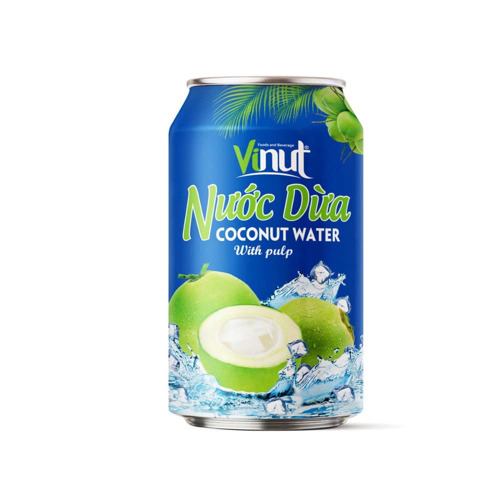 VINUT Kokoswater met Vruchtvlees, Blik, 330 ml (11.1 fl oz)