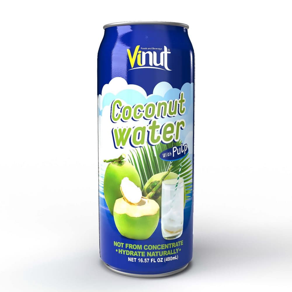 VINUT Kokoswater met vruchtvlees, Blik, 16.57 fl oz 490 mL
