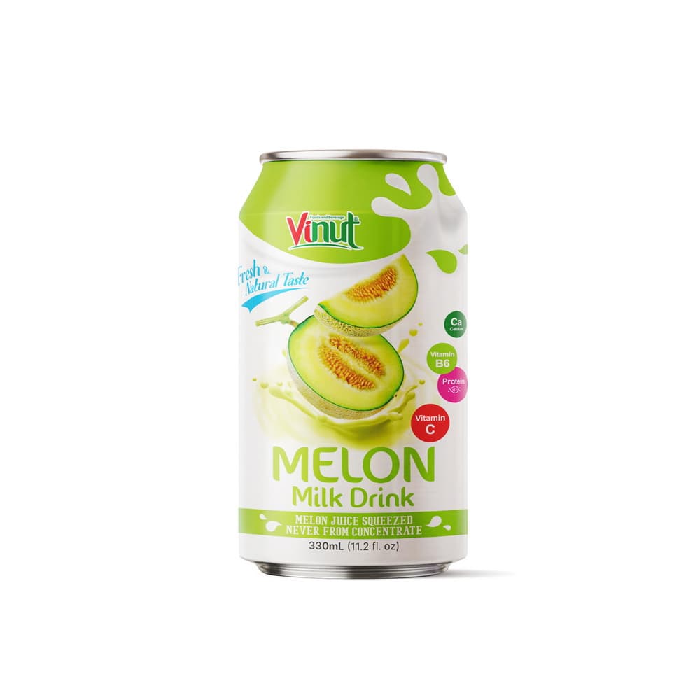 VINUT Meloen Melkdrank, Verse & Natuurlijke Smaak, Niet uit Concentraat, Blik, 11.2 fl oz (330 mL)