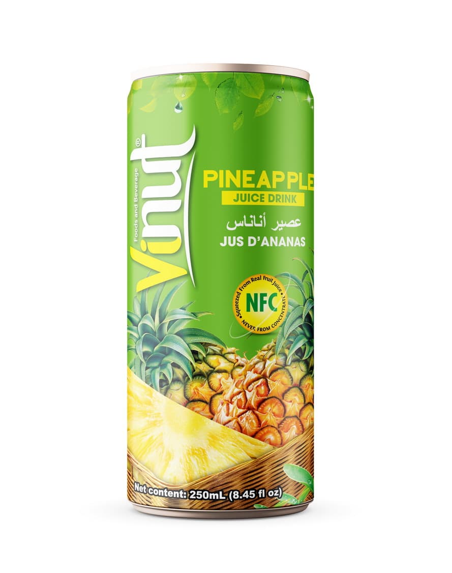 VINUT Ananasdrank, 8.45 fl oz (250 mL) Slim Blik