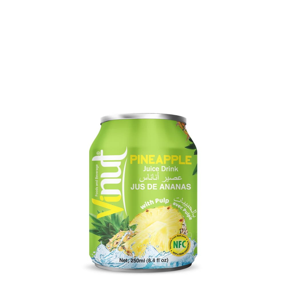 VINUT Ananassapdrank met vruchtvlees, 250 ml blik