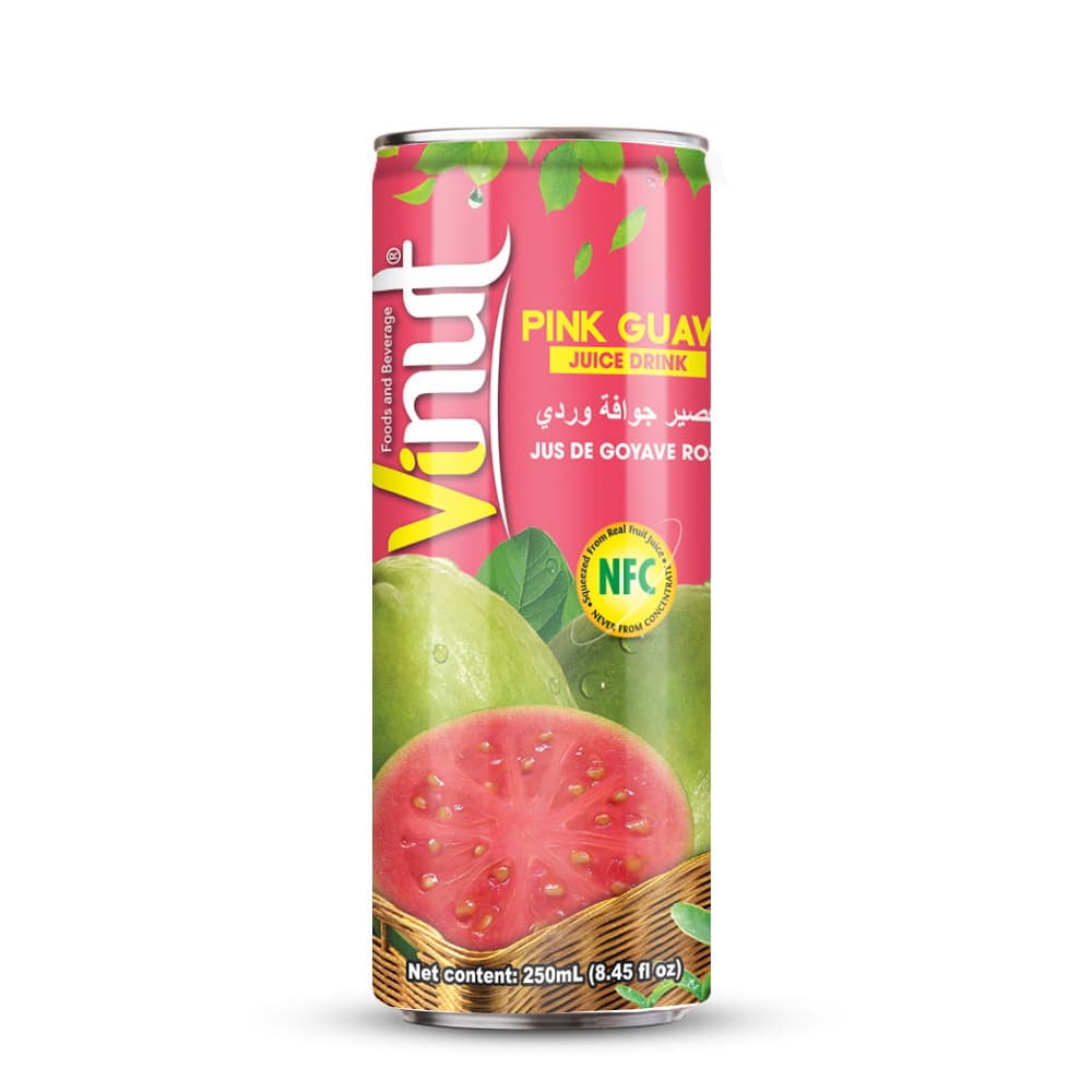 VINUT Roze Guave Sapdrank, 8.45 fl oz (250 mL) Slim Can