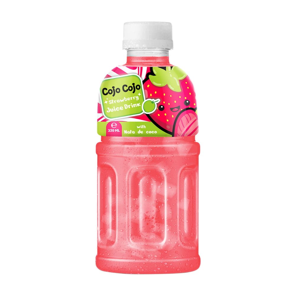 VINUT Aardbei Vruchtendrank met Nata de Coco, PET Fles, 320 mL