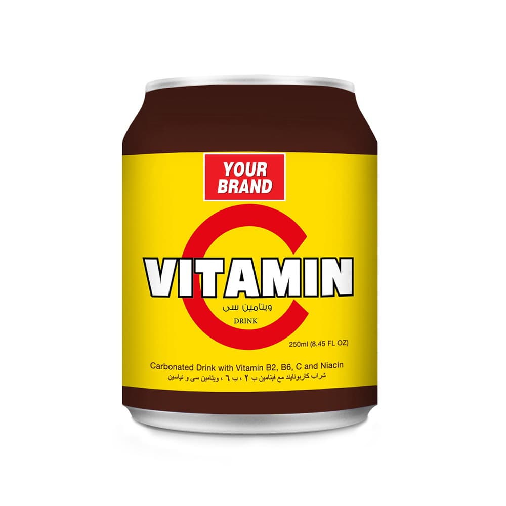 VINUT Koolzuurhoudende Vitamine C Drank, Met Vitamine B2 B6 C en Niacine, Kort Blikje, 8.45 fl oz (250 mL)